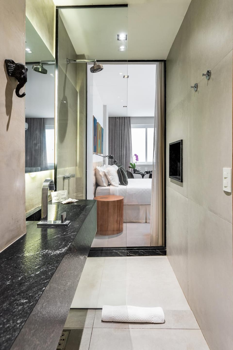 Bed, Bathroom, Bedroom