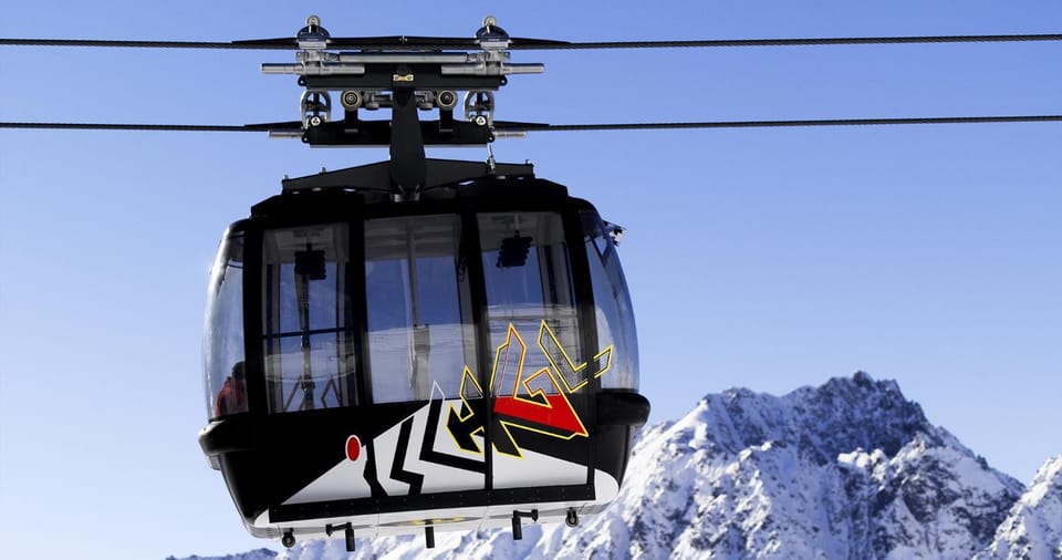 Day, Winter, Skiing, Mountain view