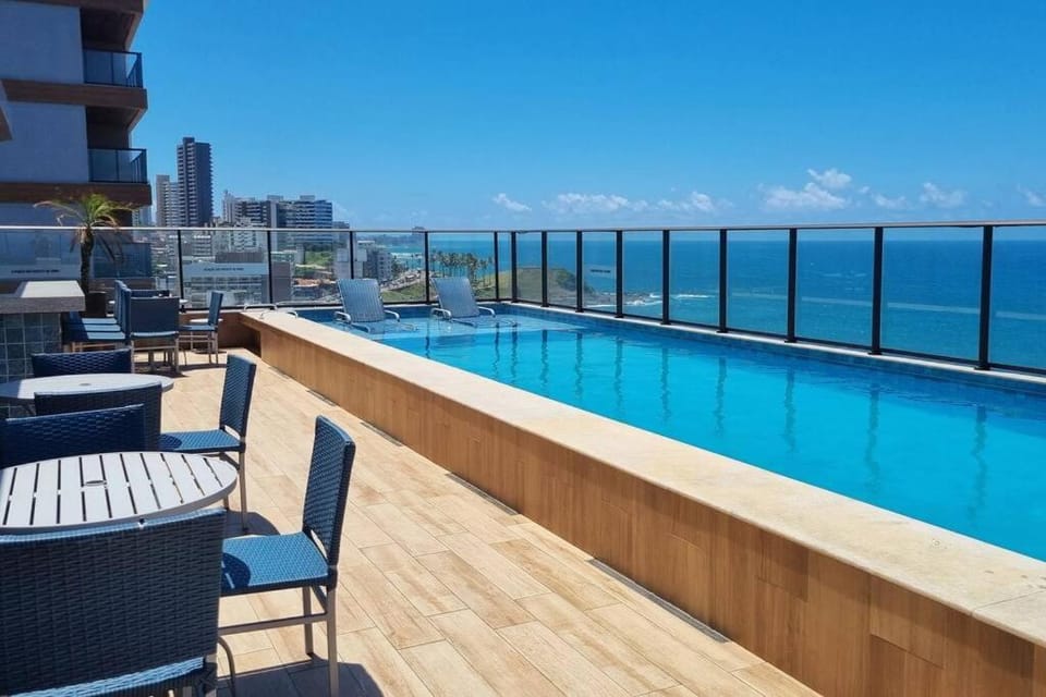 Day, View (from property/room), Balcony/Terrace, Pool view, Sea view, Swimming pool