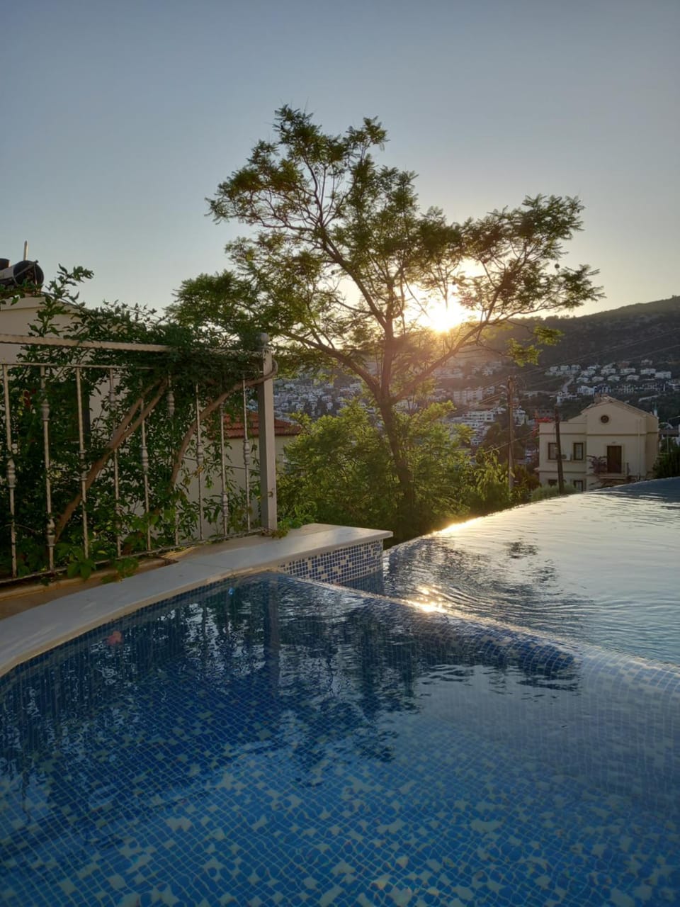 Swimming pool, Sunset