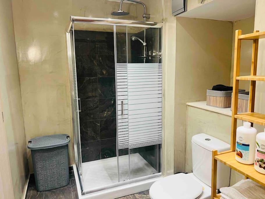 Shower, Toilet, Bathroom, towels