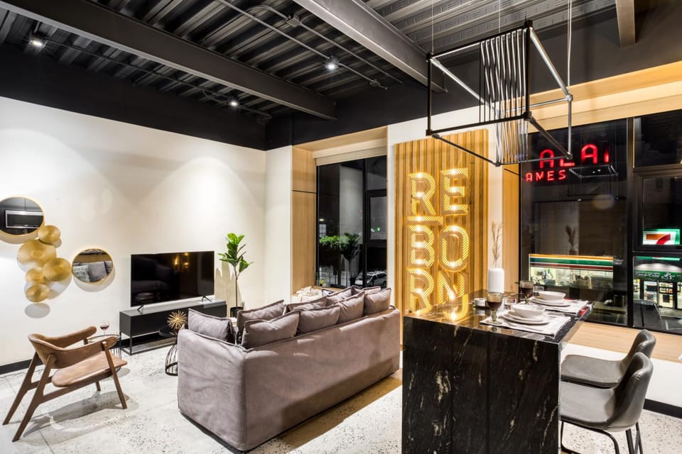 Living room, City view