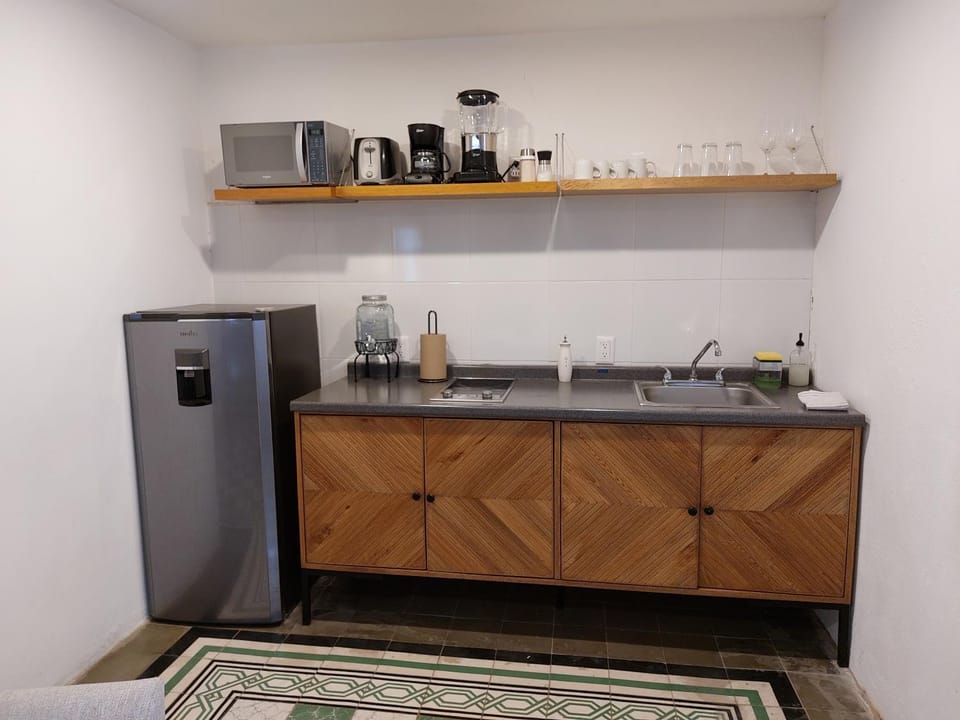 Coffee/tea facilities, Kitchen or kitchenette, minibar, stove