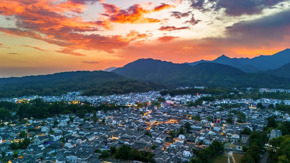Nearby landmark, Day, Natural landscape, Bird's eye view, City view, Mountain view, Sunrise, Sunset