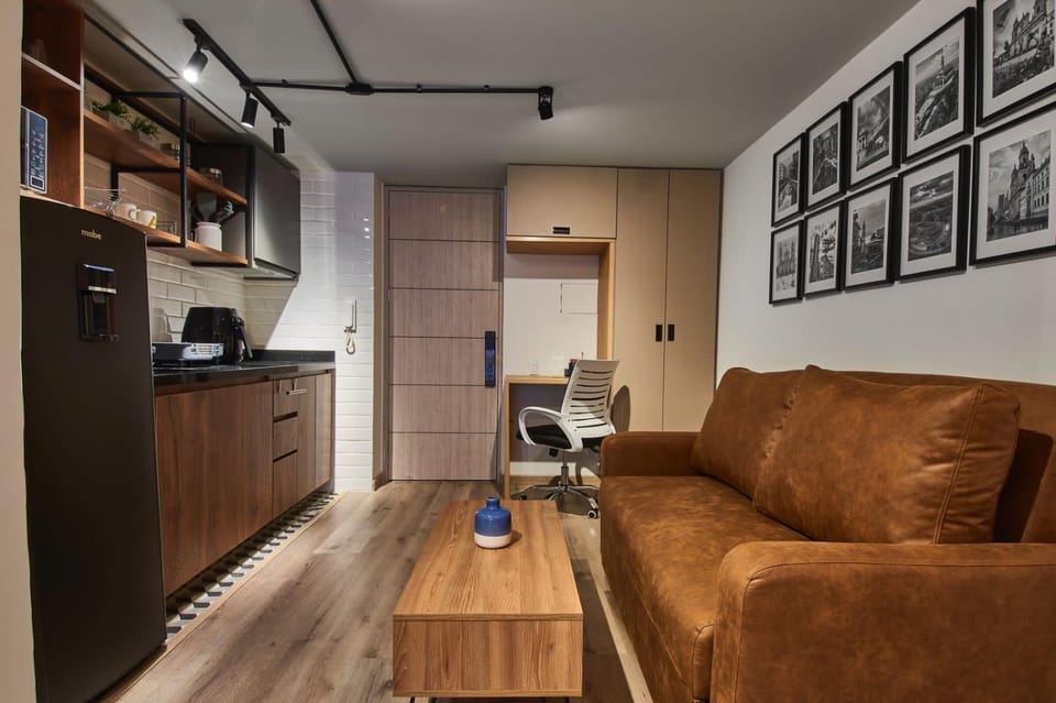 Kitchen or kitchenette, Living room, Seating area, wardrobe