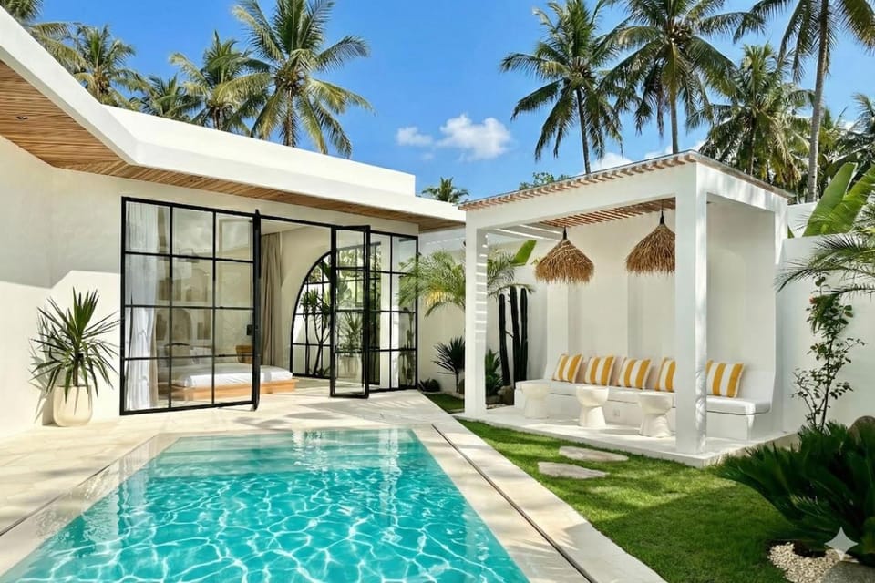 Patio, Garden, Pool view