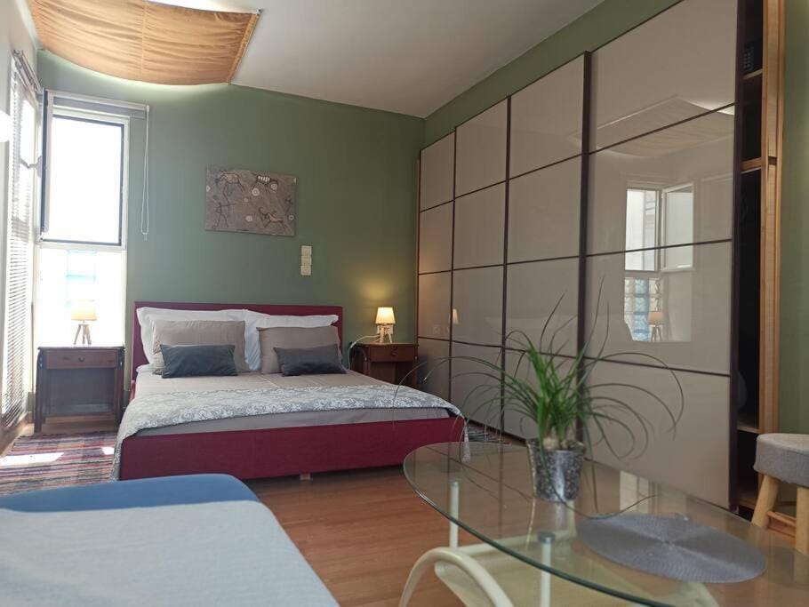 Bed, Photo of the whole room, Bedroom, wardrobe