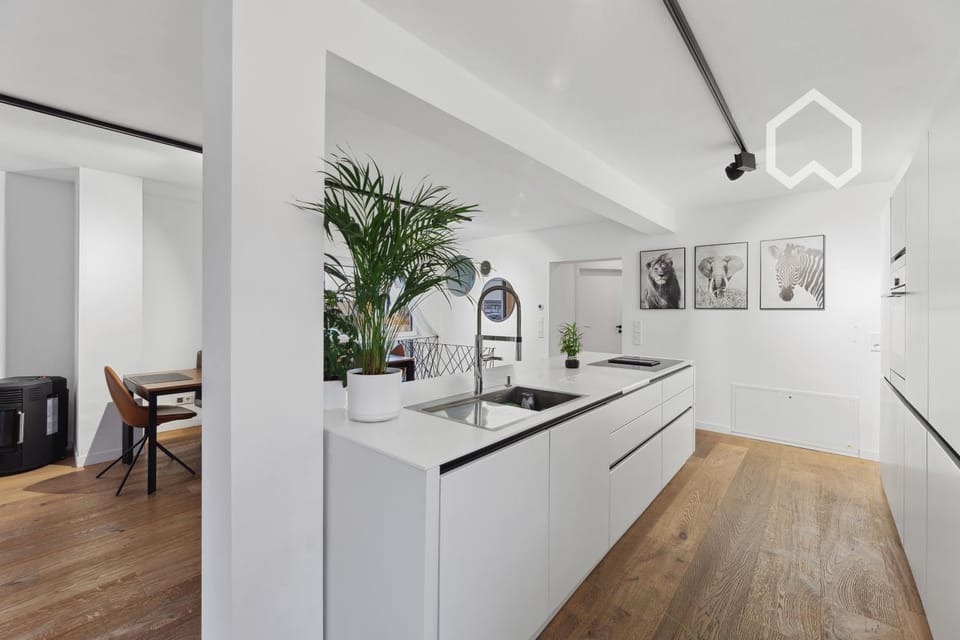 Kitchen or kitchenette, oven, stove