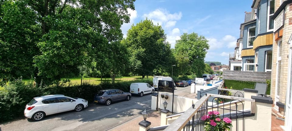 Property building, Property logo or sign, View (from property/room), Balcony/Terrace, Logo/Certificate/Sign