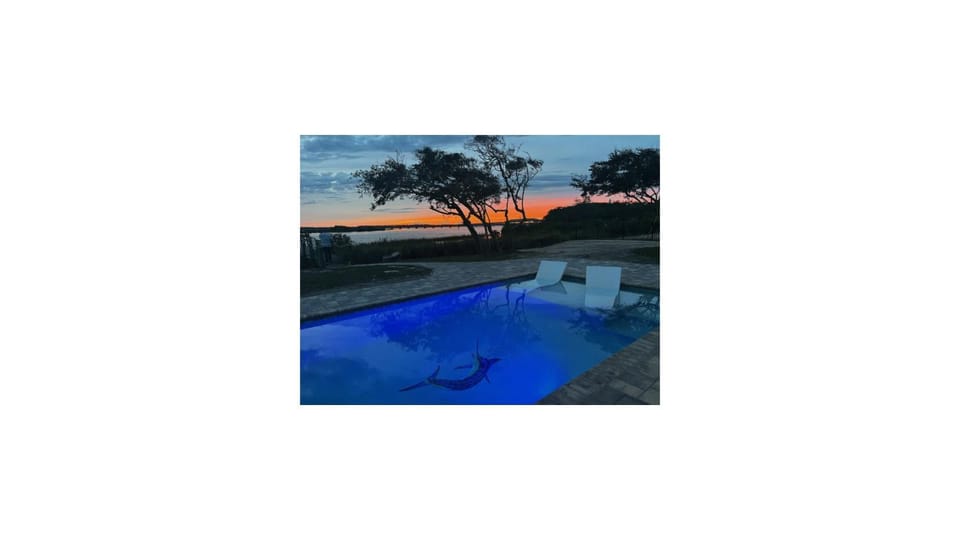 Swimming pool, Sunset