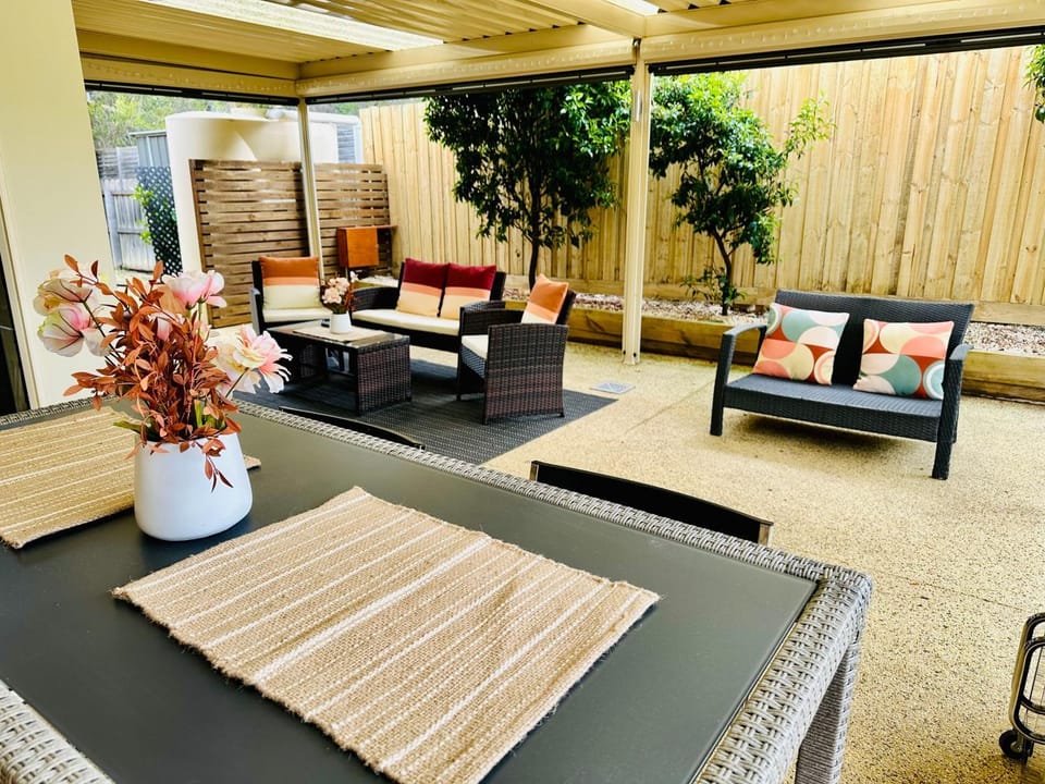 Patio, Seating area, Dining area