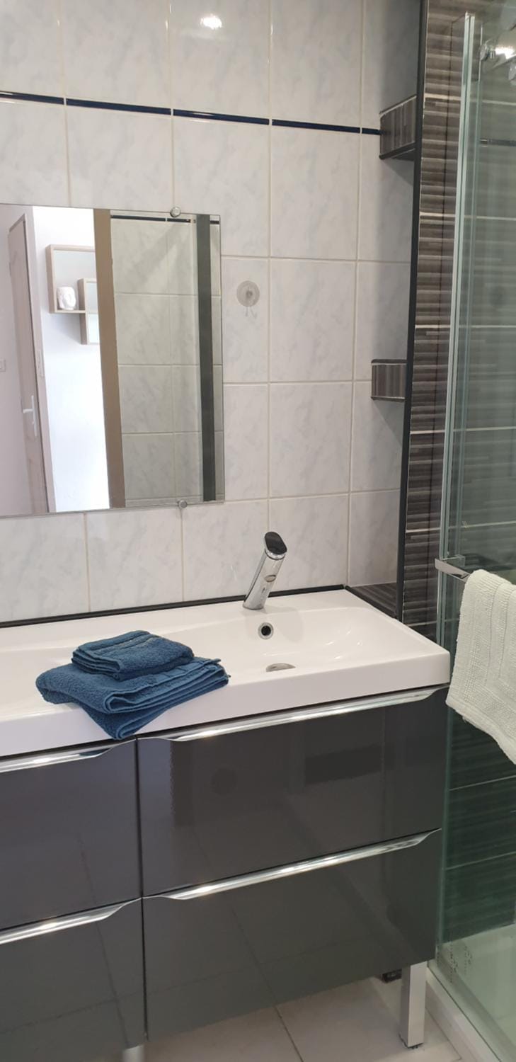 Shower, Bathroom, towels