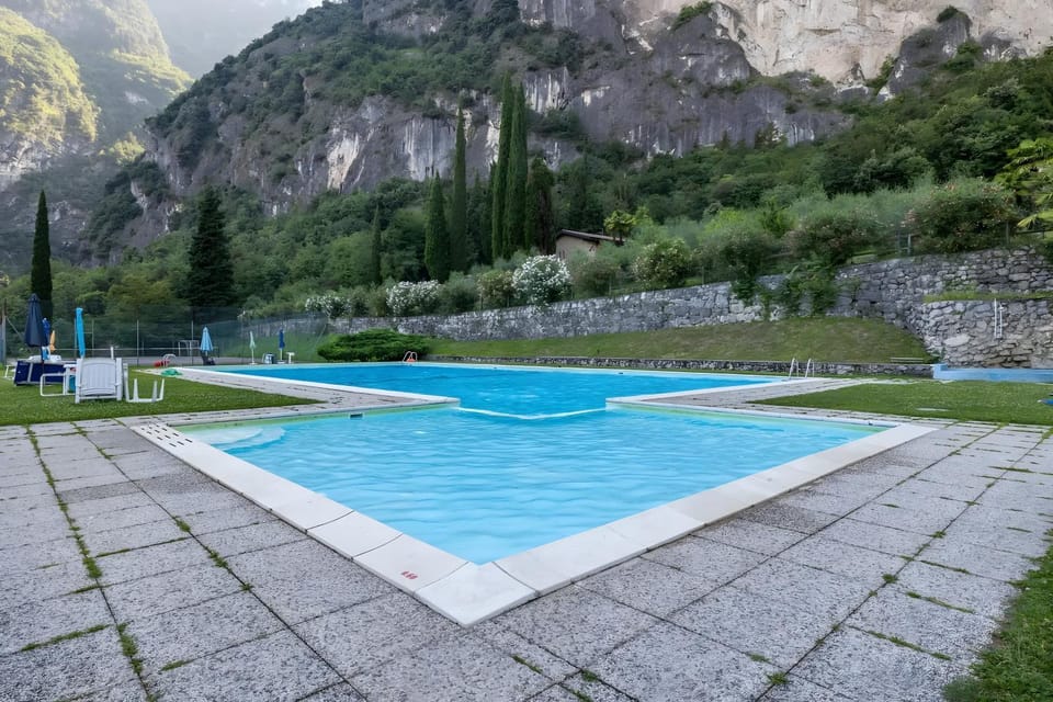 Property building, Living room, Swimming pool