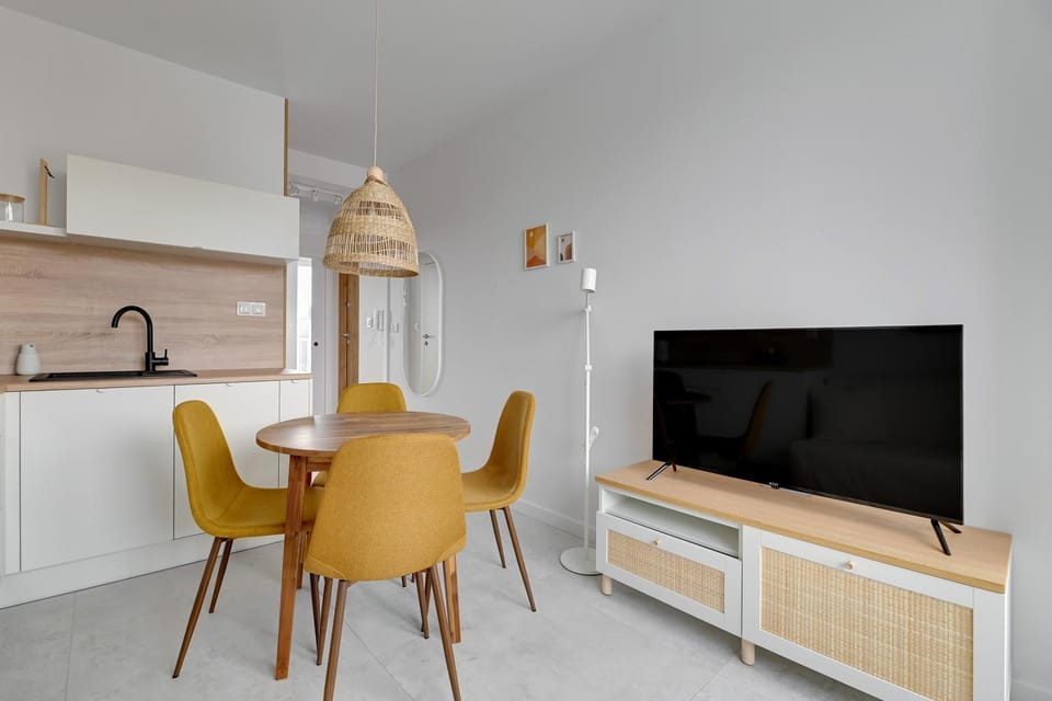 TV and multimedia, Kitchen or kitchenette, Photo of the whole room, Decorative detail, Dining area, Area and facilities