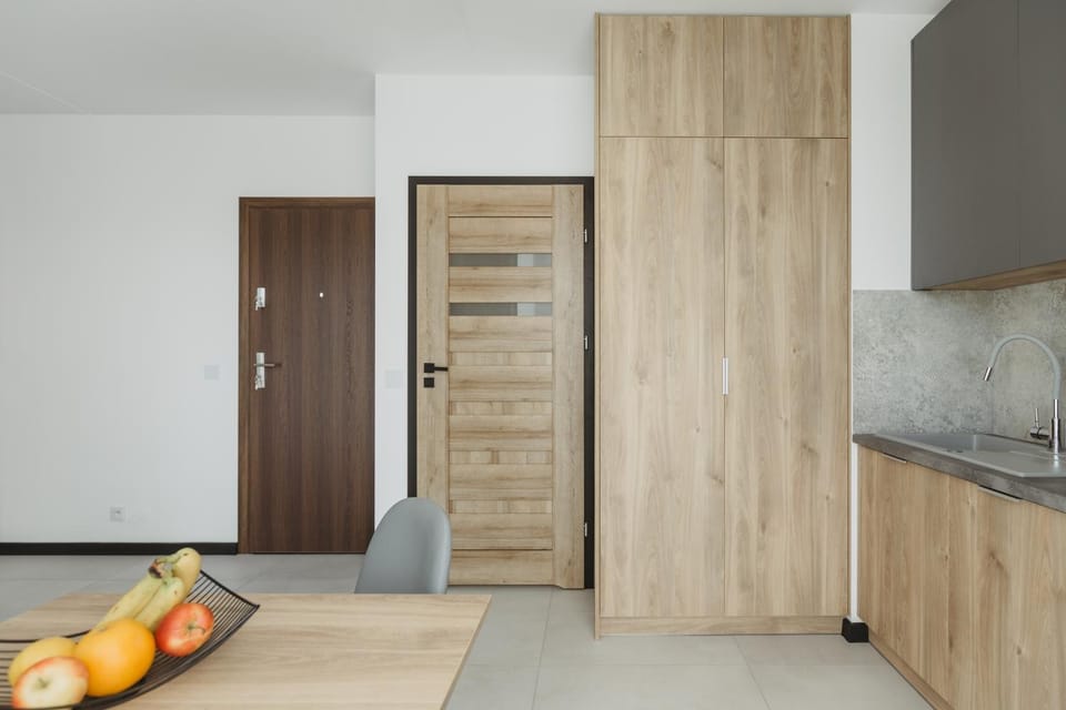 Kitchen or kitchenette, wardrobe