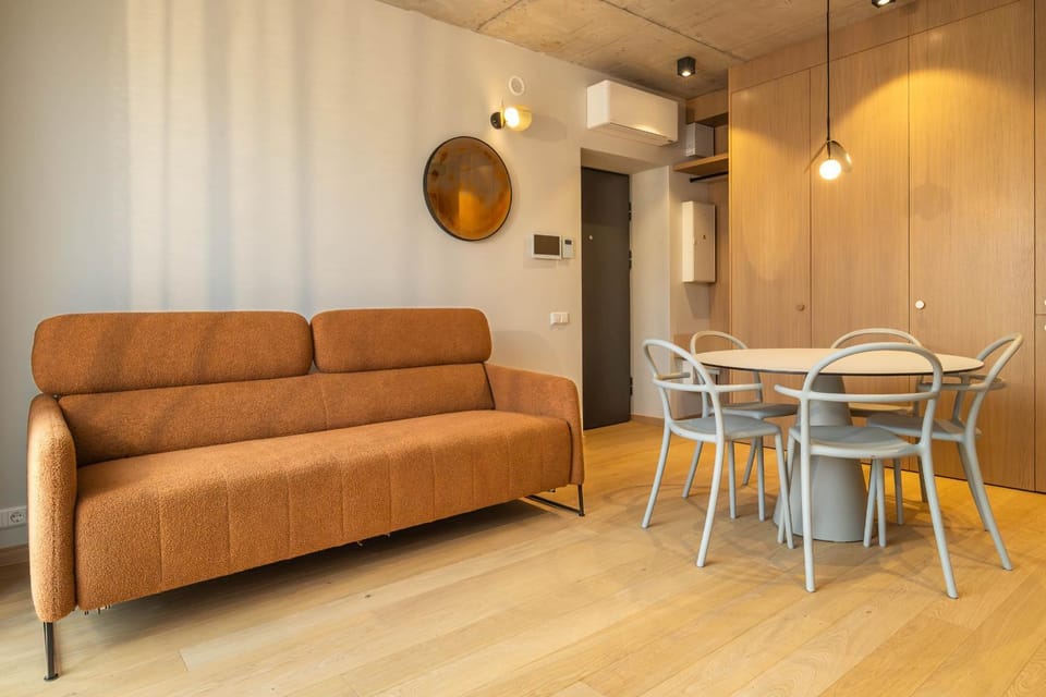 Living room, Seating area, Dining area, air conditioner