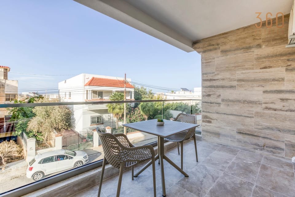 Property building, Patio, Day, View (from property/room), Living room, Dining area, Parking