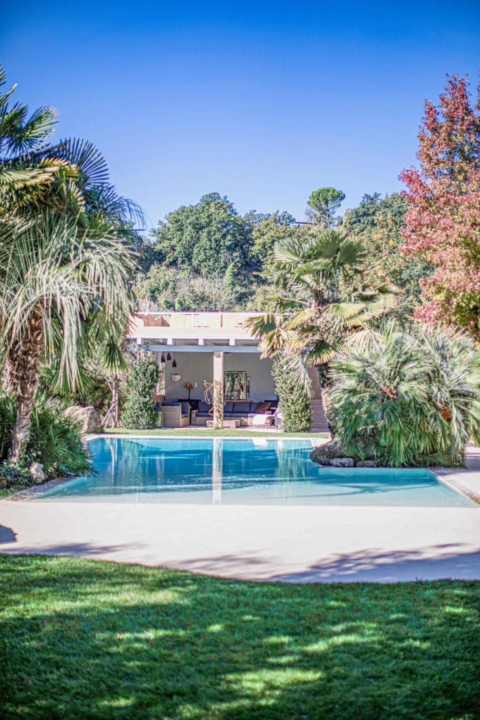 Day, Natural landscape, Garden, Garden view, Swimming pool