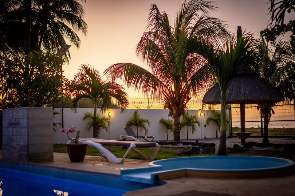 Natural landscape, Garden, Swimming pool, sunbed