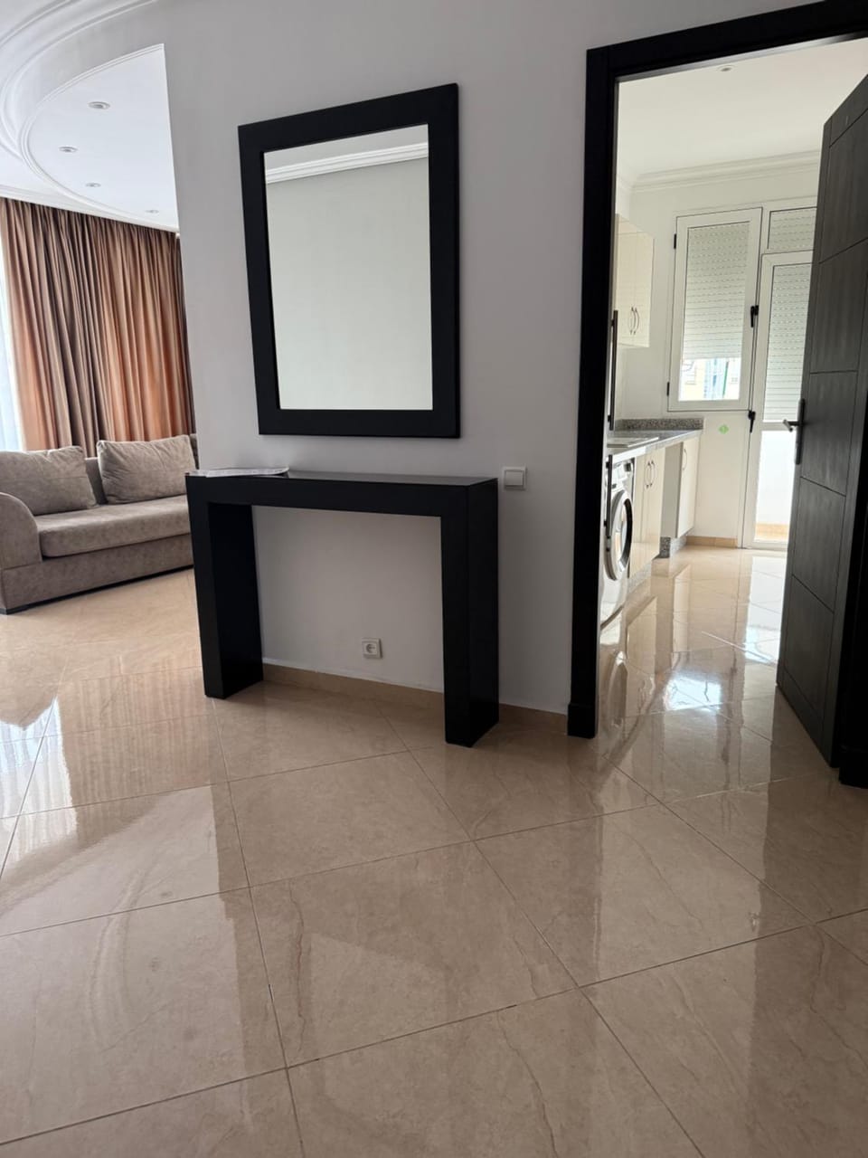 Living room, kitchen