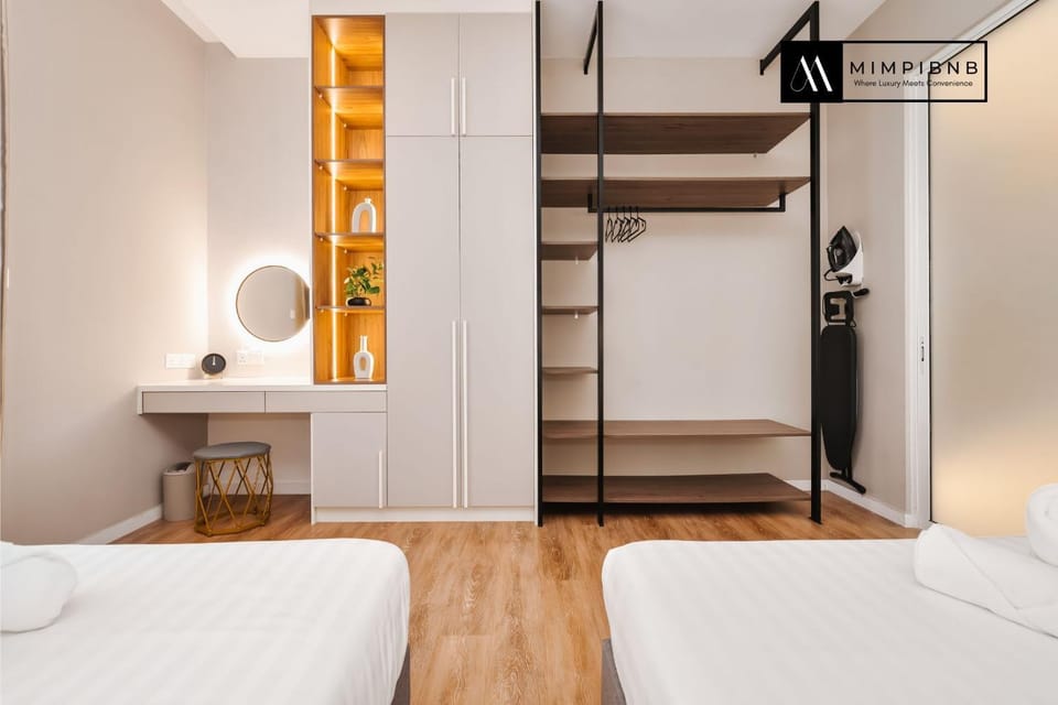 Bed, Photo of the whole room, Bedroom, furniture, towels, wardrobe