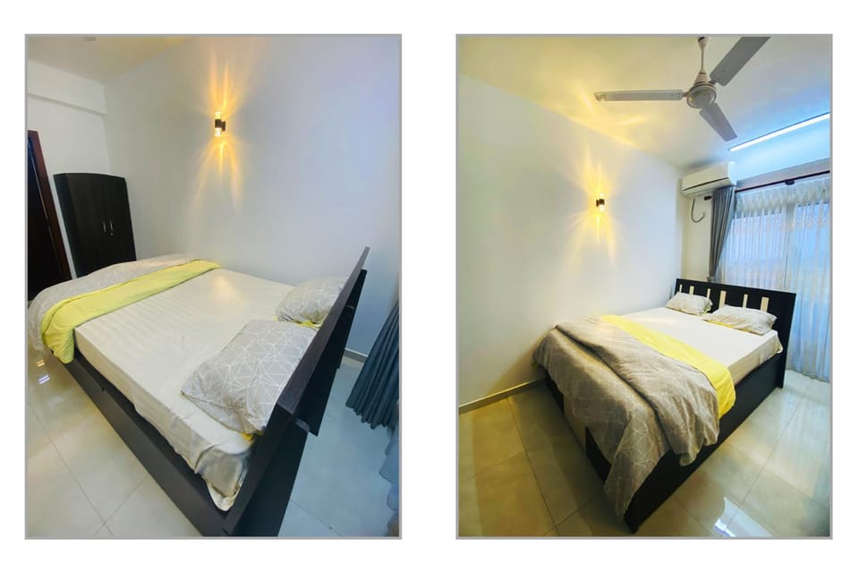 Bed, Bedroom, fireplace, air conditioner