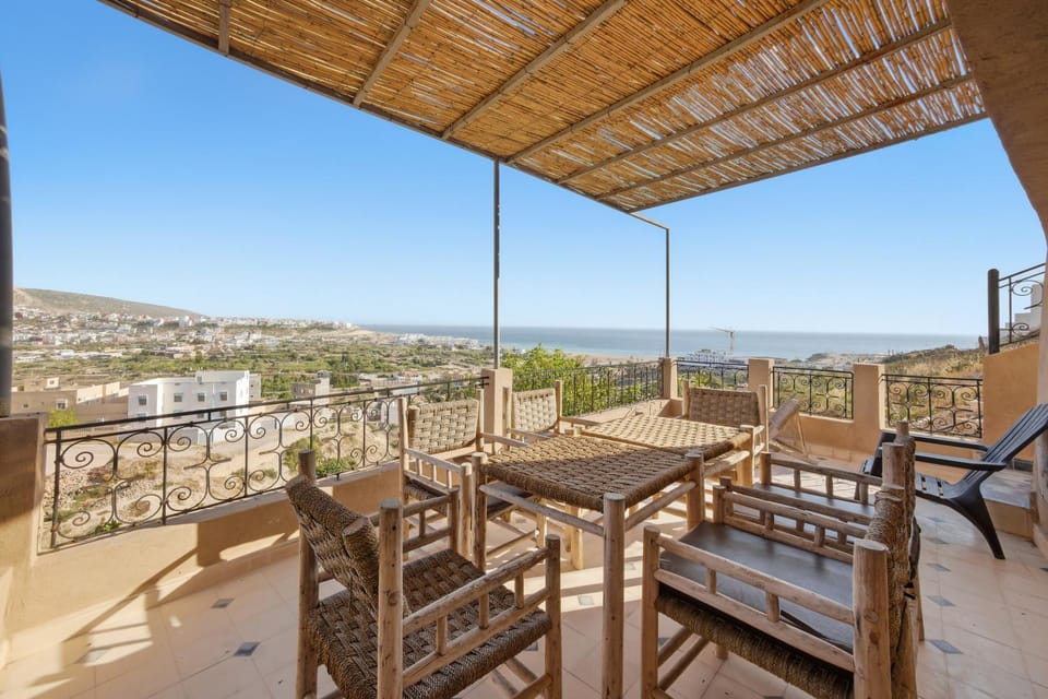 Day, View (from property/room), Balcony/Terrace, Seating area, Mountain view, Sea view