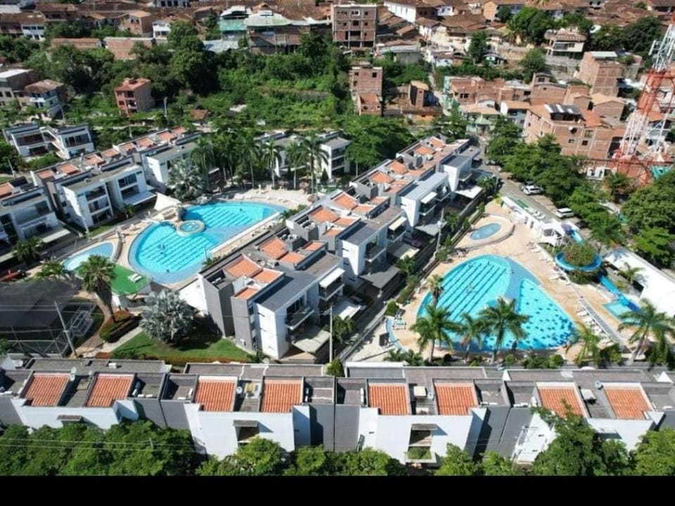 Property building, Neighbourhood, Bird's eye view, Street view, Swimming pool, Location