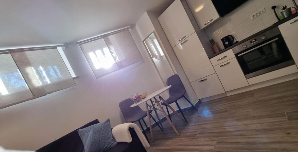 Kitchen or kitchenette, Living room, Seating area, Dining area, minibar, oven, pet friendly, stove