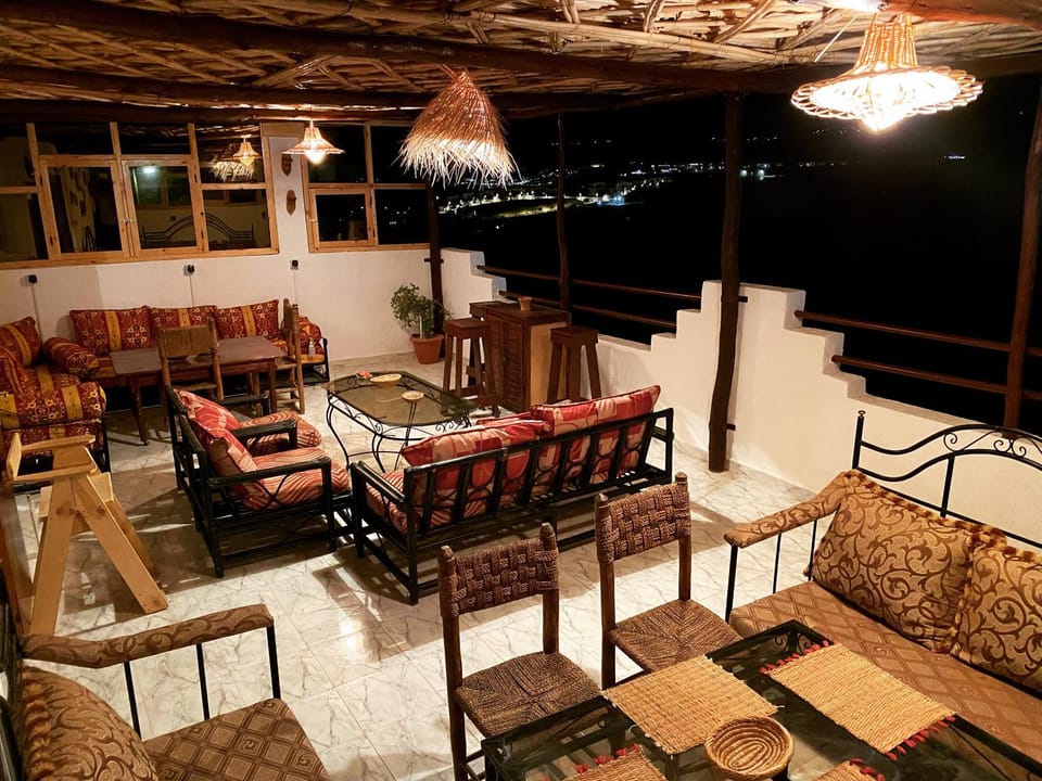 Night, View (from property/room), Balcony/Terrace, Balcony/Terrace, Seating area