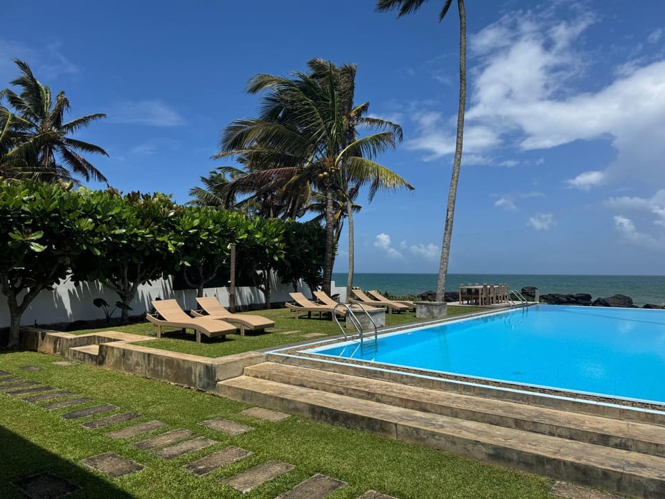 View (from property/room), Balcony/Terrace, Sea view, Swimming pool