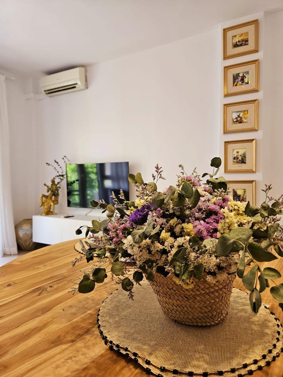 Living room, Seating area, air conditioner
