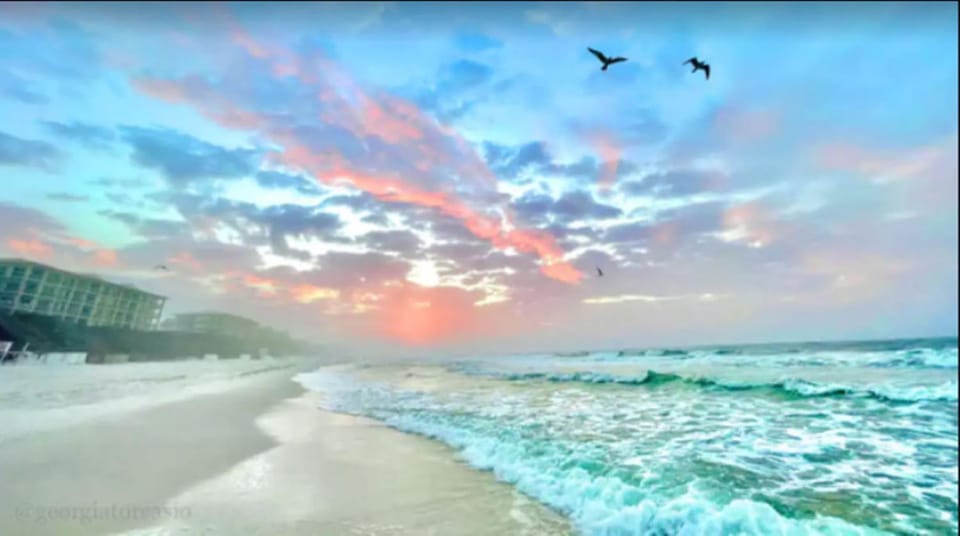 Day, Beach, Sea view, Sunrise