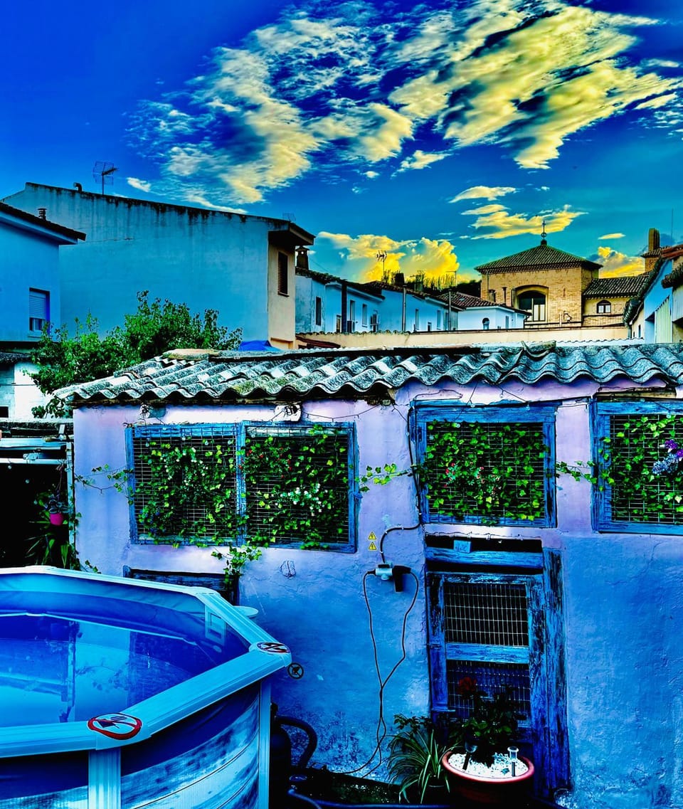 Patio, Natural landscape, Pool view, Swimming pool