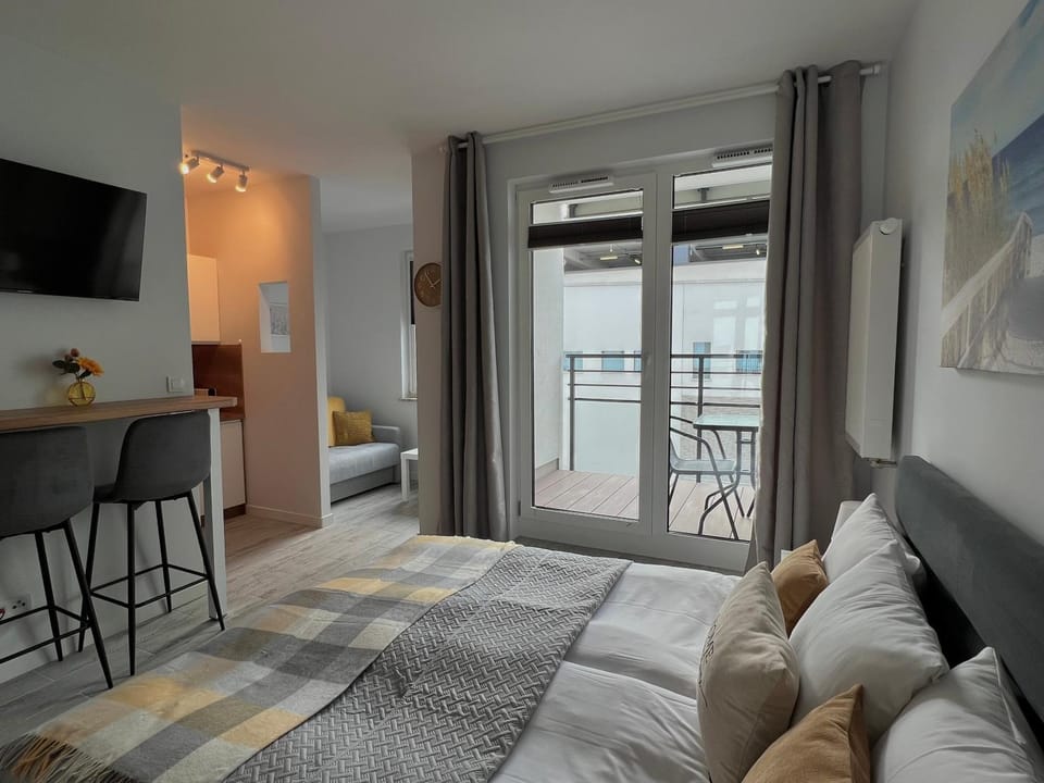 Bed, TV and multimedia, Balcony/Terrace, Photo of the whole room, Bedroom
