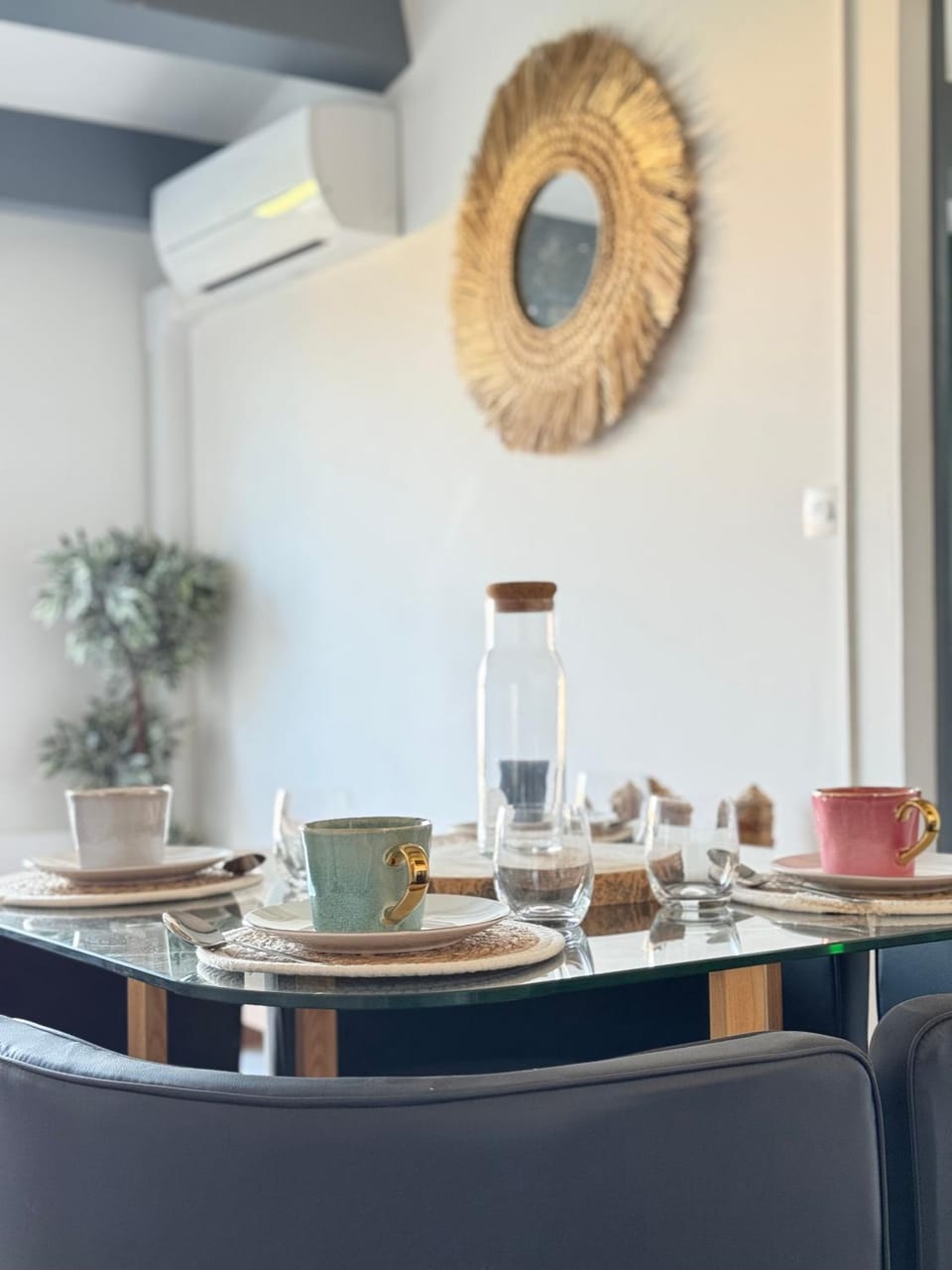 Dining area, air conditioner