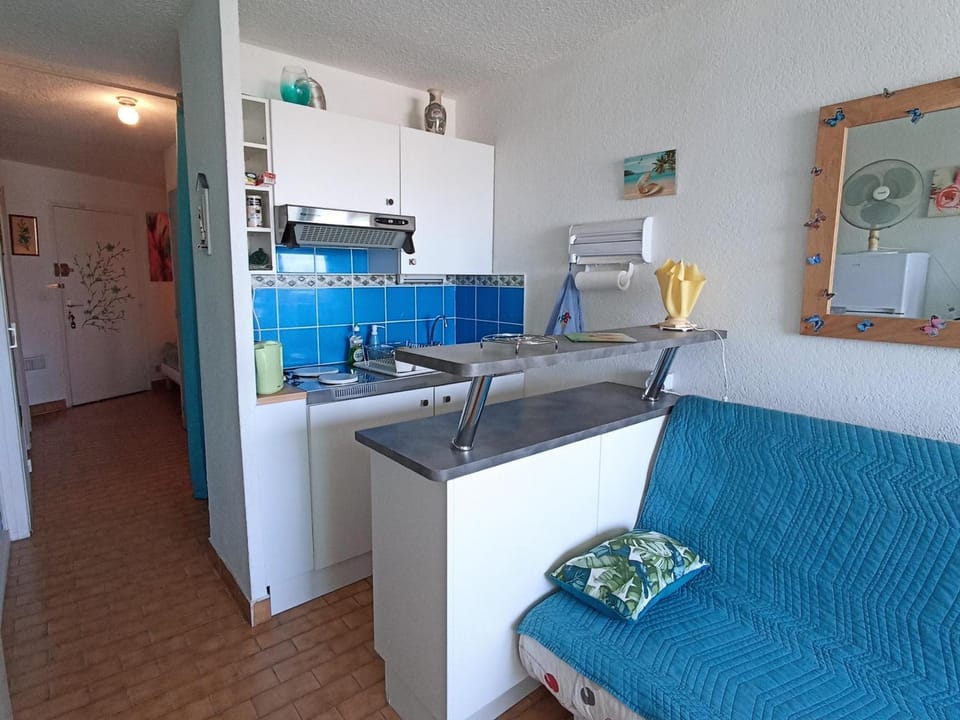 Studio cabine climatisé face plage avec parking à Sète - FR-1-338-539 Cabin in Occitanie