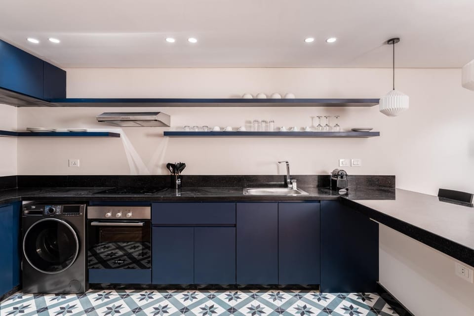 Kitchen or kitchenette, dishwasher