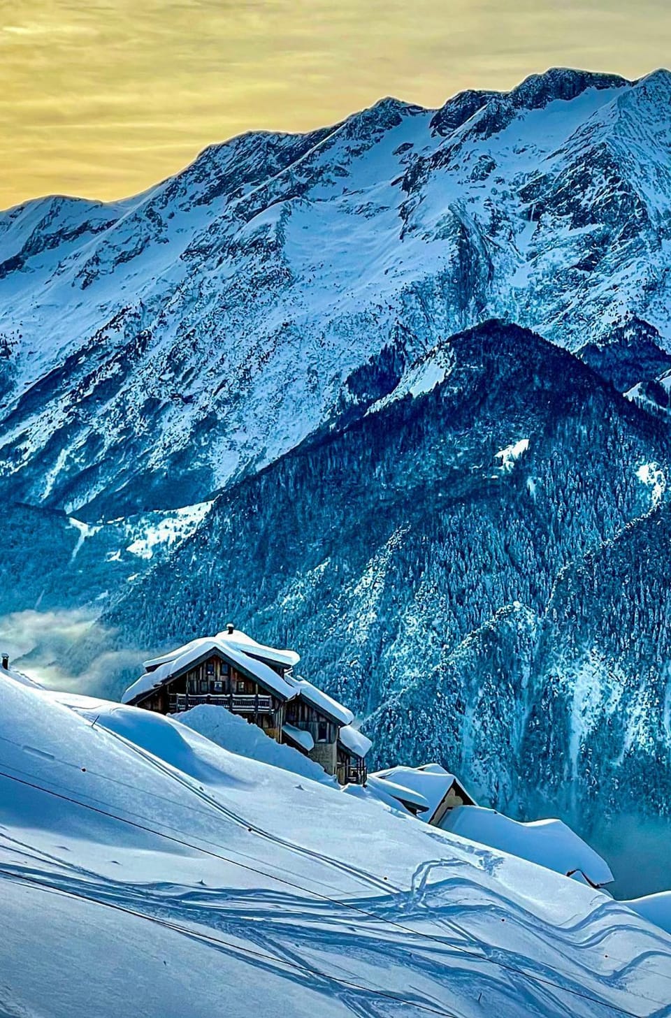 Natural landscape, Winter, Mountain view