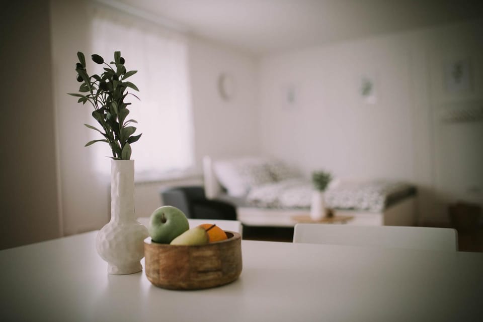 Bed, Living room, Photo of the whole room, Seating area, Bedroom