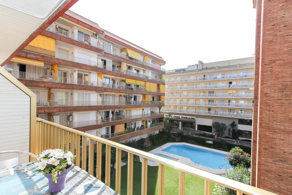 View (from property/room), Balcony/Terrace, Pool view, Swimming pool