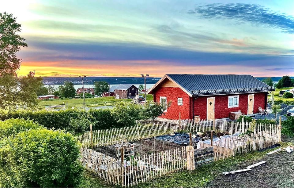 Property building, Natural landscape, Garden view, Sunset