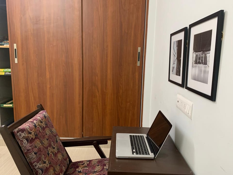 Seating area, wardrobe