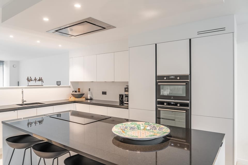 Kitchen or kitchenette, dishwasher, stove