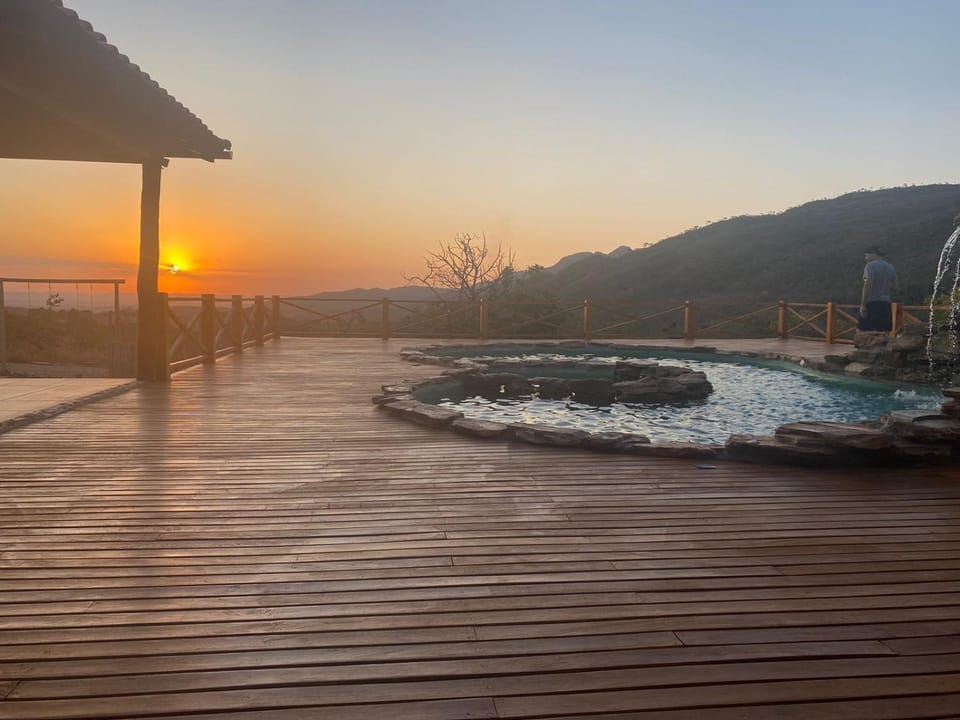 Swimming pool, Sunset