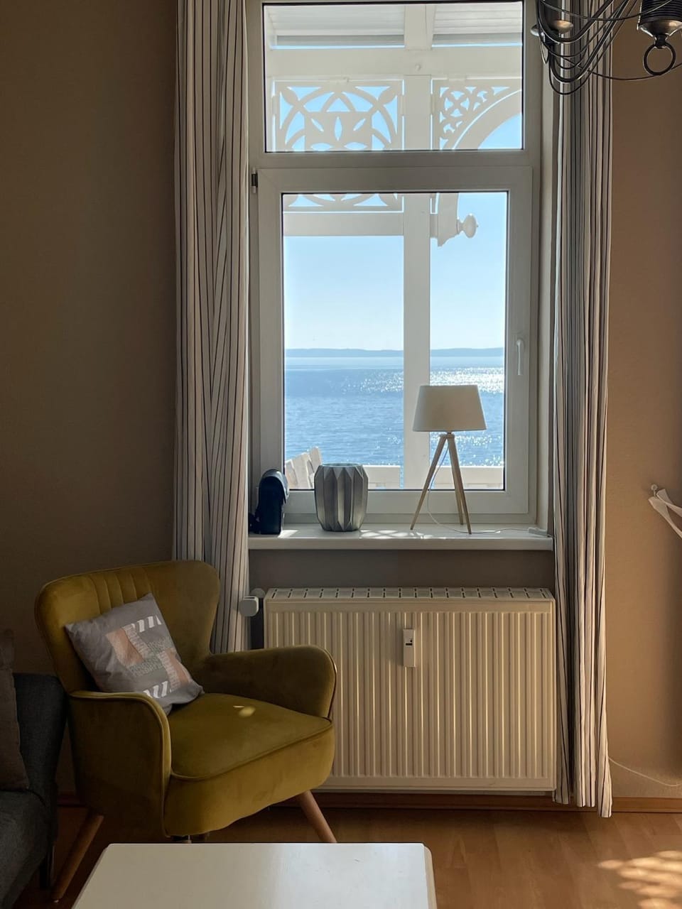 Living room, Seating area, Sea view