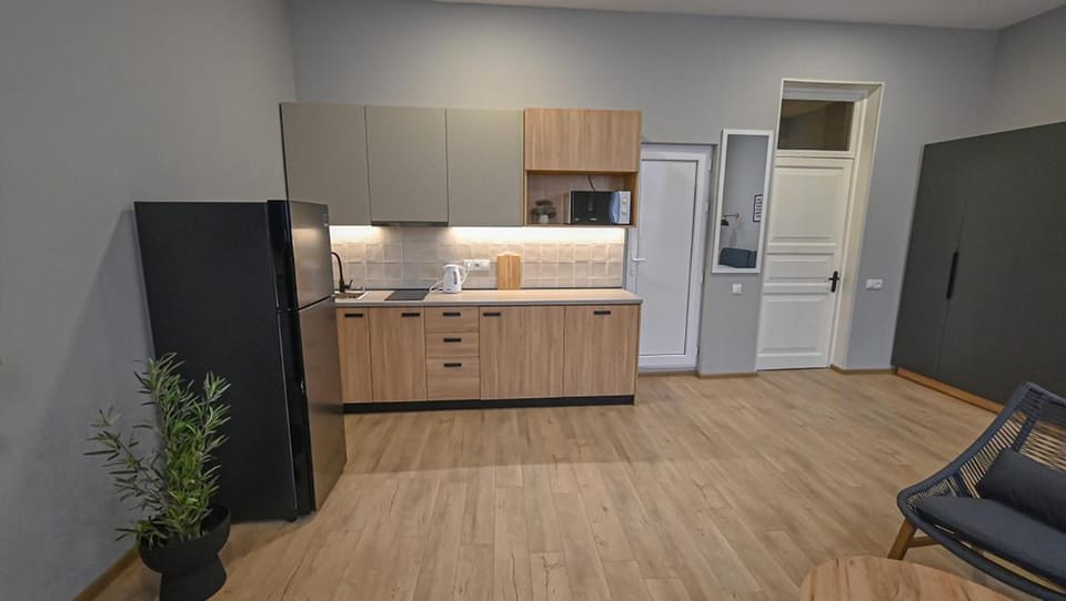 Kitchen or kitchenette, dishwasher, minibar, stove