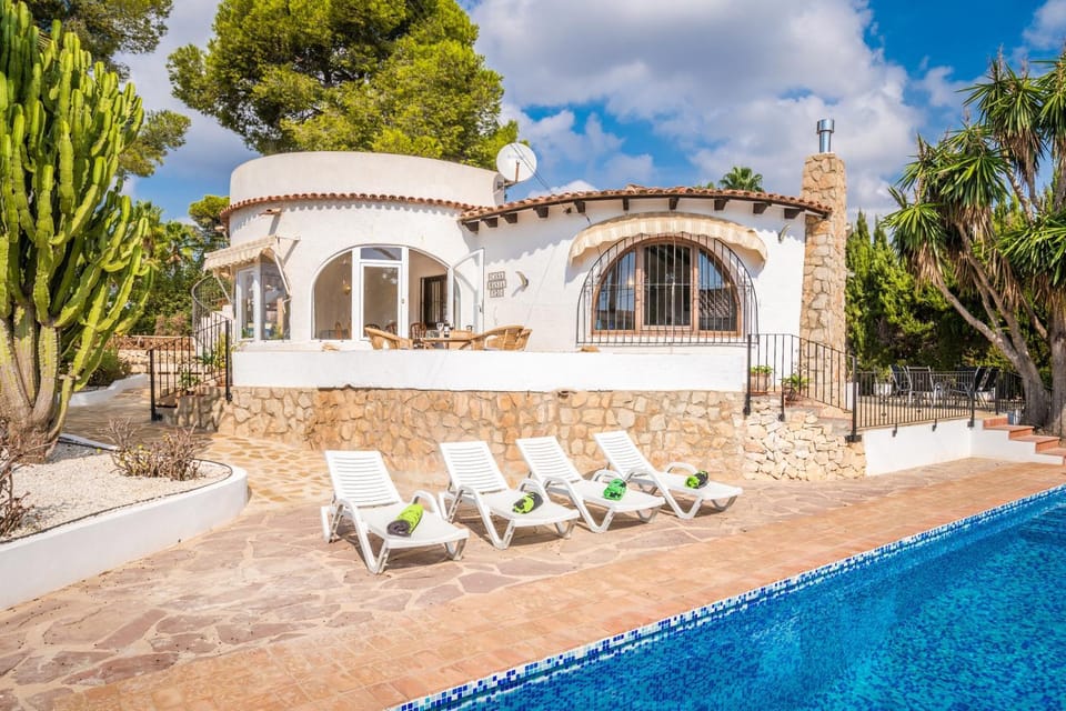 Property building, Living room, Swimming pool