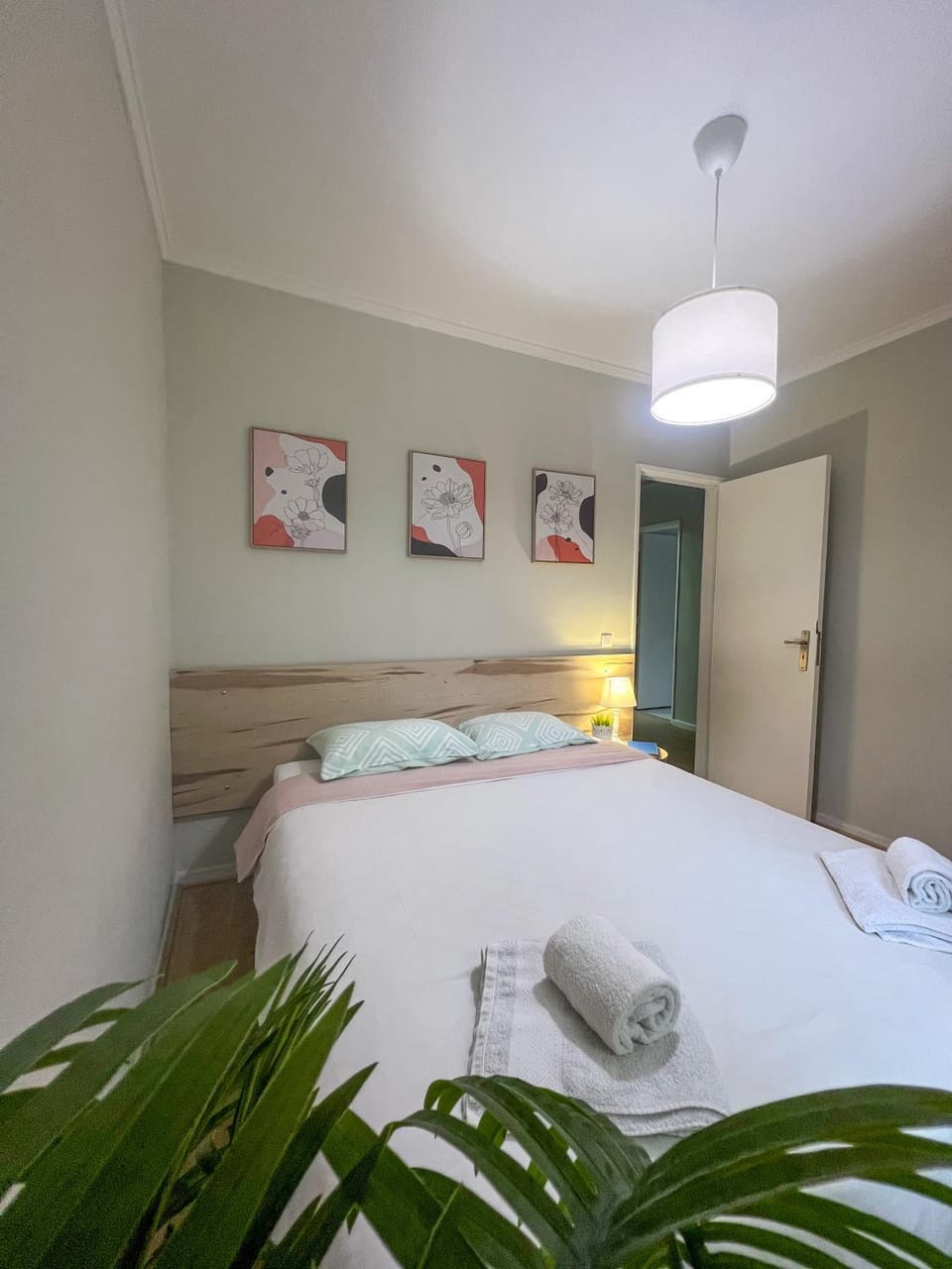 Bed, Photo of the whole room, Bedroom, towels, wardrobe