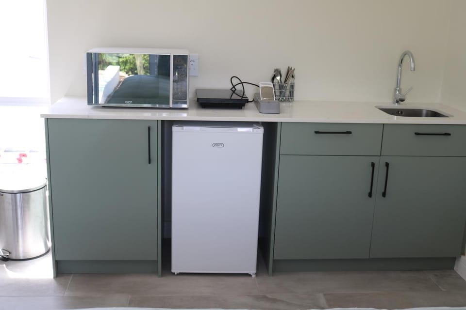 Kitchen or kitchenette, minibar, stove